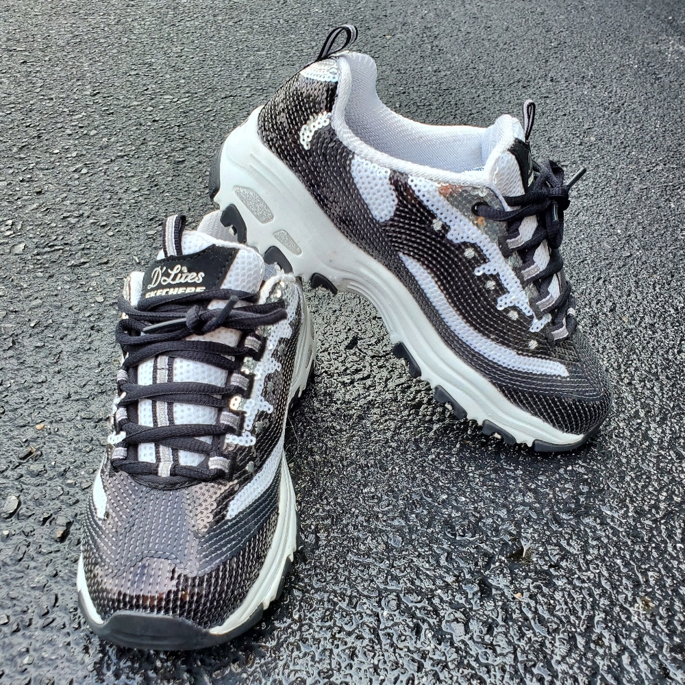 Skechers Women's D'Lites Made to Shine Sneaker